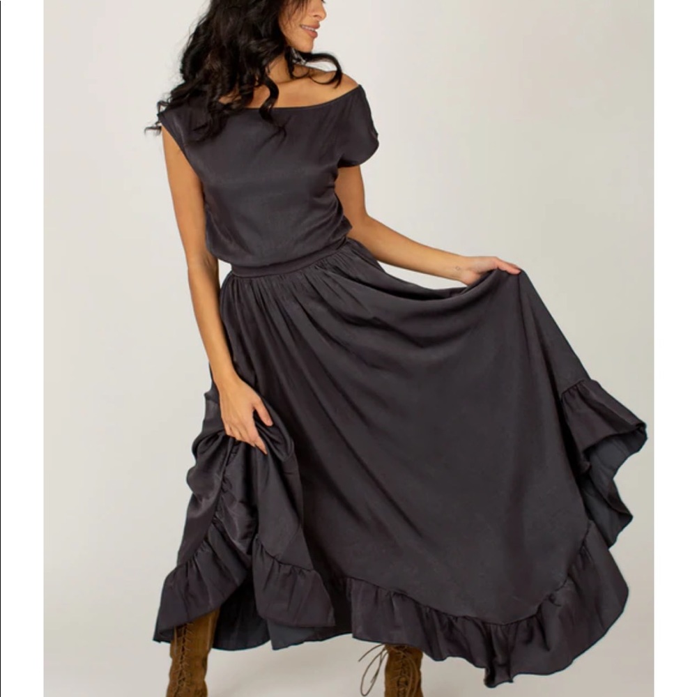 Joyfolie Aarlyn Dress in Washed Black- Size Med- NEW with Tags!